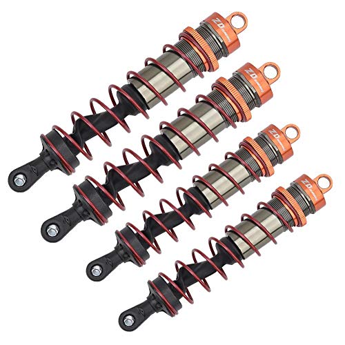 Tbest RC Car Stossdämpfer 1/8, 4 Stück Metallöldruck Einstellbar Stossdämpfer Vorne Stossdämpfer Hin