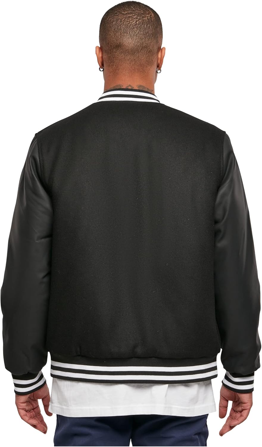 Urban Classics Herren Big U College Jacket M Schwarz, M Schwarz