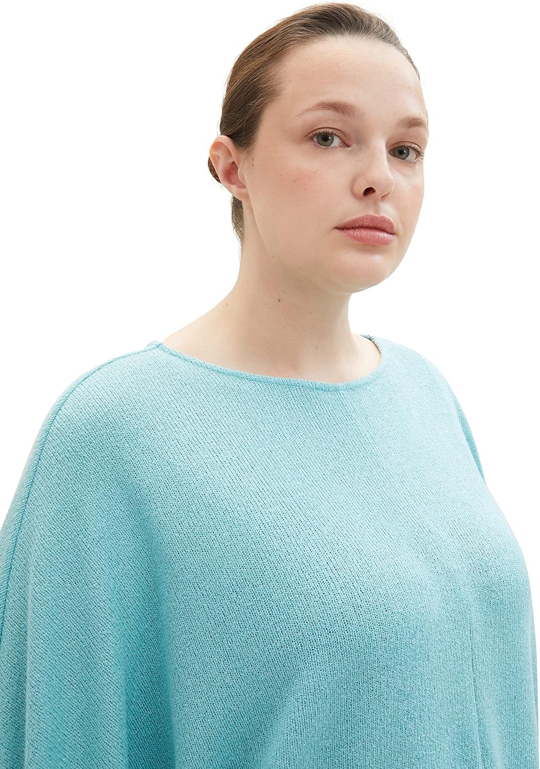 TOM TAILOR Damen T-Shirt mit 3/4-Arm 44 Grosse Grössen 10426-summer Teal, 44 Grosse Grössen 10426-su