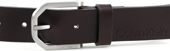 Calvin Klein Essential Plus Faceted 35MM Belt W105 Dark Brown