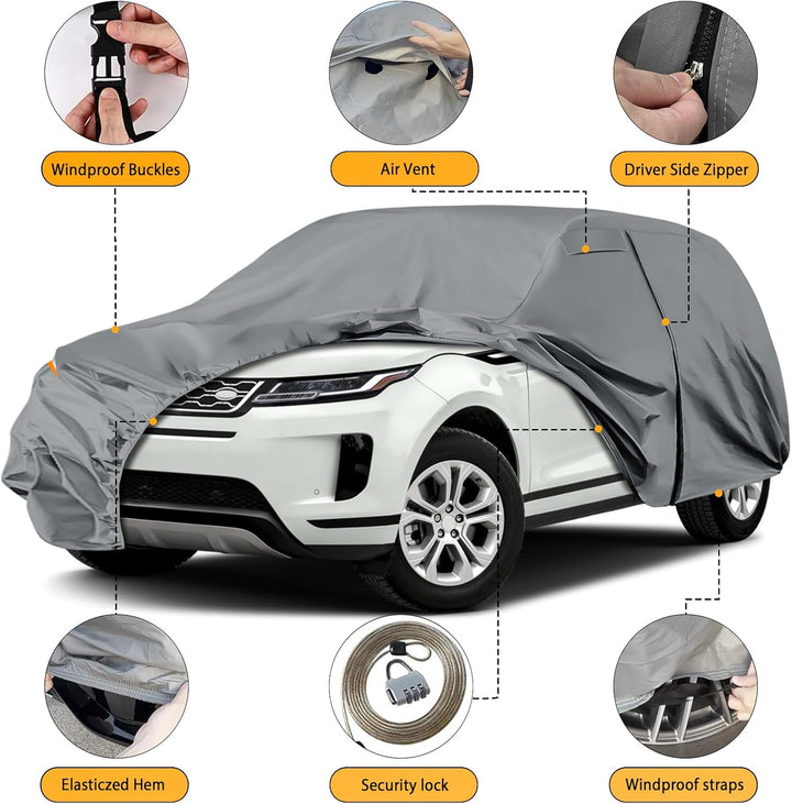 Autoabdeckung Wasserdicht für Land Rover Range Rover Evoque 2011-2025, Vollgarage Autoplane Auto Abd