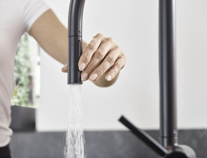 hansgrohe Küchenarmatur Talis M54 (Wasserhahn Küche, 360° schwenkbar, ausziehbare Brause mit 2 Strah