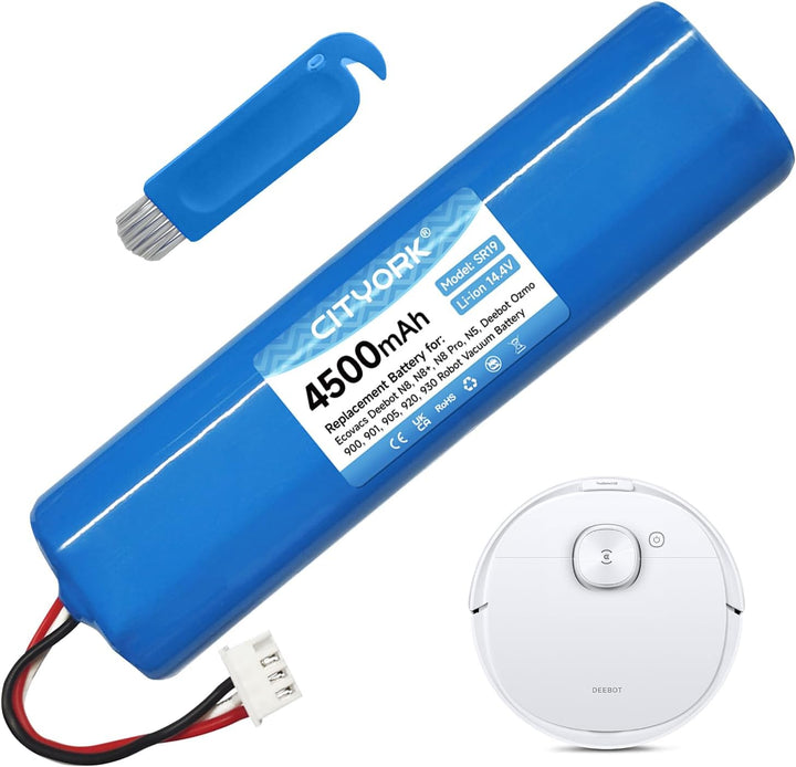 CITYORK 4500mAh 14,4 V Li-ion Ersatz Akku für Ecovacs Deebot N8, N8+, N8 Pro, N8 Pro+, N5 Home, Akku