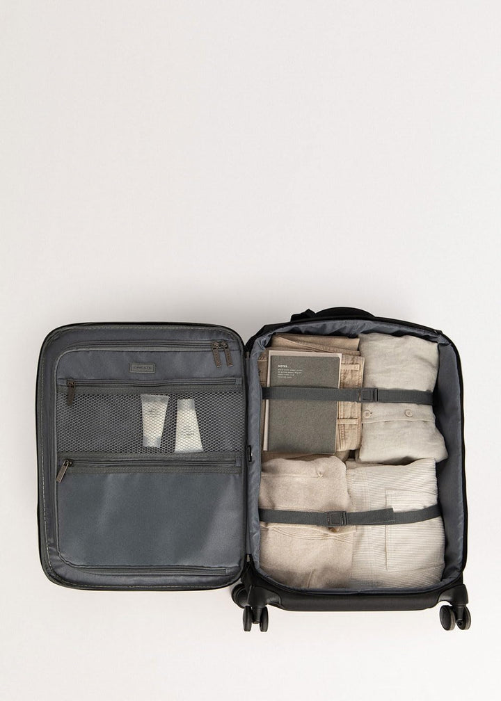 CREATE / Luggage Studio Soft/Set S und M Polyester Soft Koffer Schwarz/TSA Vorhängeschloss, 4 doppel