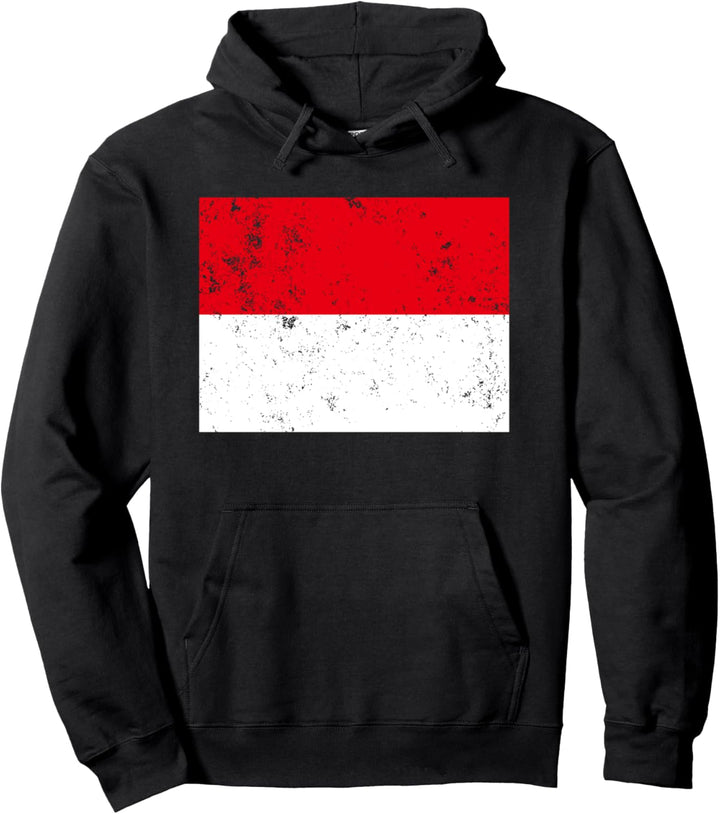 Indonesia International Flag Pullover Hoodie