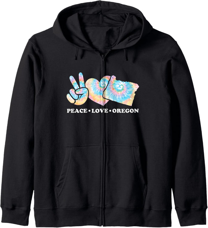 Peace Love Oregon Kapuzenjacke
