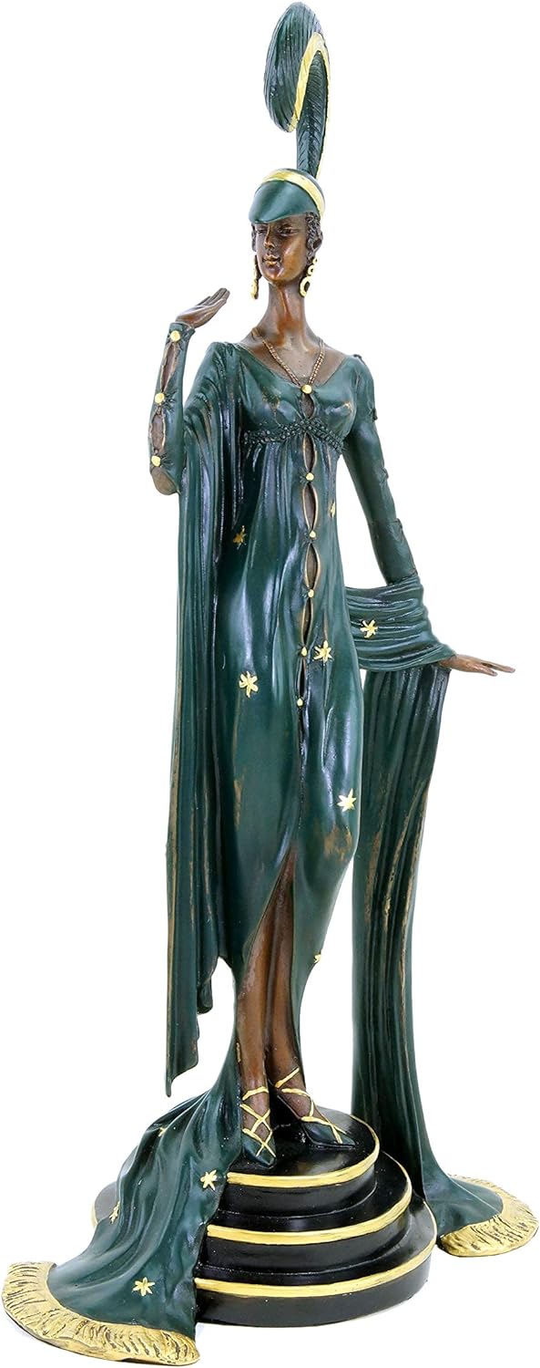 Art Deco Bronze - Tänzerin von Ferdinand Preiss - Französische Revuetänzerin - Bronzestatue - Zwanzi