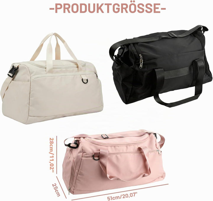Sporttasche mit Schuhfach &amp; Nassfach, Sporttasche Reisetasche, Trainingstasche Wasserdicht, Gymbag D