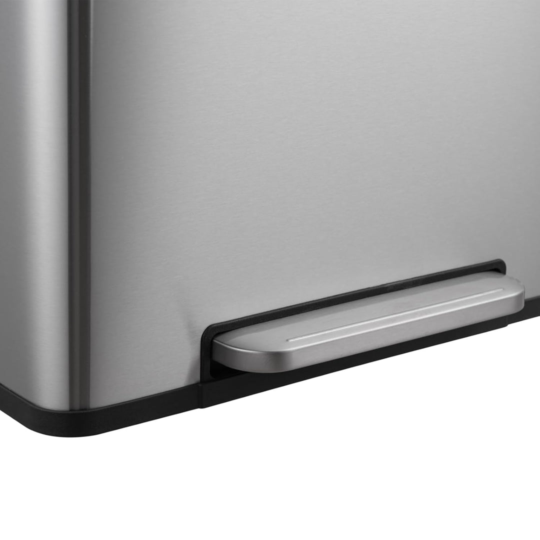 SVITA LT2X30 Mülleimer 60 Liter Treteimer Tretmülleimer Abfalleimer 2 Fächer je 30 Liter freistehend