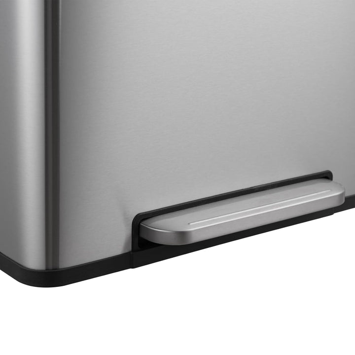 SVITA LT2X30 Mülleimer 60 Liter Treteimer Tretmülleimer Abfalleimer 2 Fächer je 30 Liter freistehend