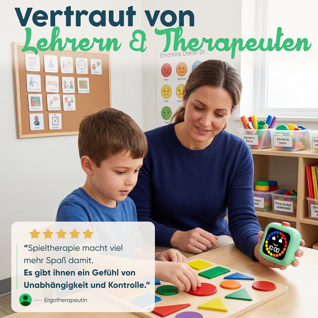 Digitaler Visueller Timer für Kinder - Wiederaufladbar, Geräuschlos 99-Minuten-Kinder-Timer für Schu