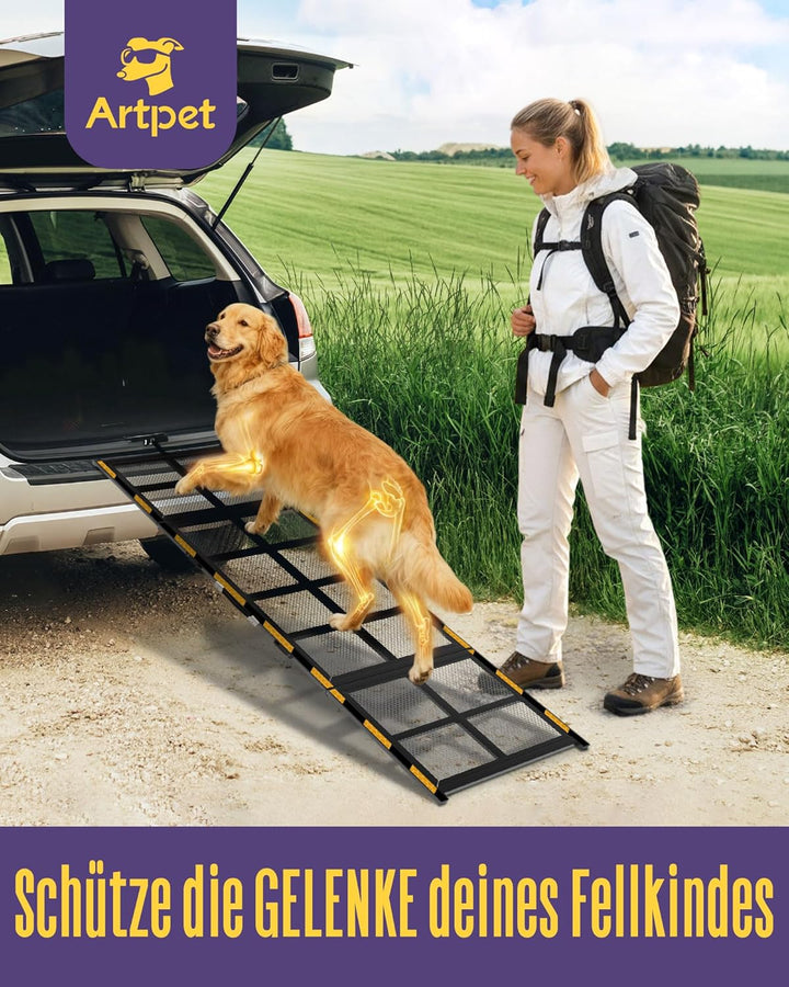 Extra Lange Hunderampe Auto Klappbar für Grosse Hunde 190 cm – Stabil Autorampe für Hunde, Einstiegs