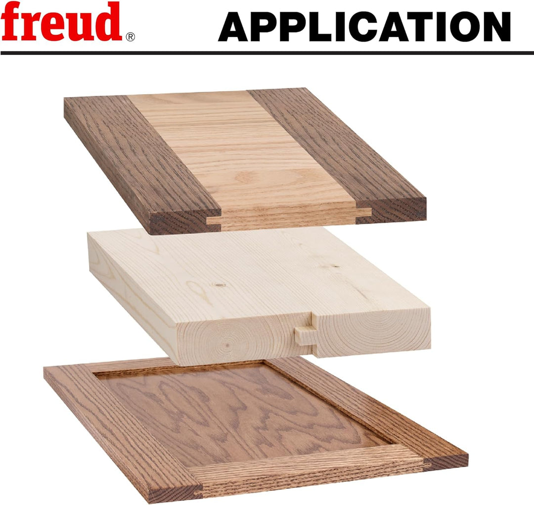Freud Nut- und Feder-Bit-Set mit 1,27 cm Schaft (99-036) Verstellbarer Nut- und Federfräser-Bit-Set,