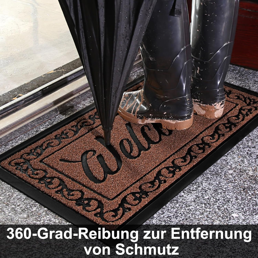 Yimobra Fussmatte Aussen, 120 x 81 cm, rutschfest, Wetterfest, Waschbar, Wellcome Schmutzfangmatte f