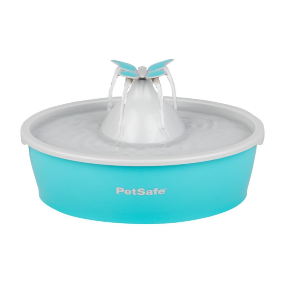 PetSafe Drinkwell Butterfly Trinkbrunnen für Katzen und kleine Hunde, BPA-freier Kunststoff, 1,5 Lit