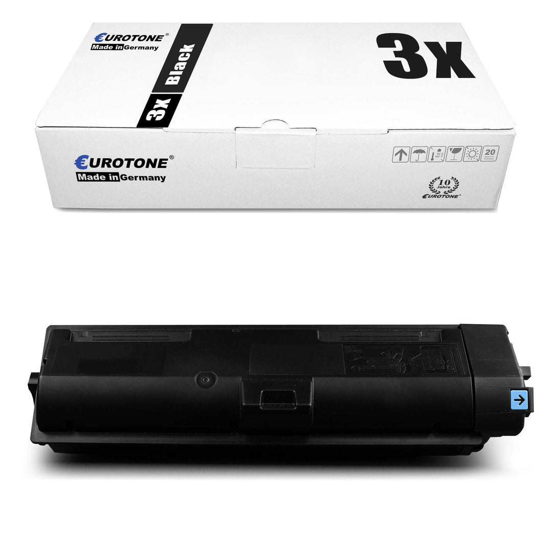 3X Eurotone Toner für Kyocera Ecosys ECOSYS M 2135 2635 2735 dw DN dnw ersetzt TK-1150 TK1150 Schwar