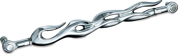 Kuryakyn 1072 Flame Shift Linkage für 1980-2019 Harley-Davidson Motorräder, Chrom Flamme, Flamme