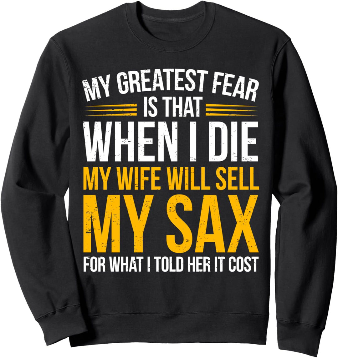 Saxophonist Saxofon-Spieler Mann Saxophon Sweatshirt