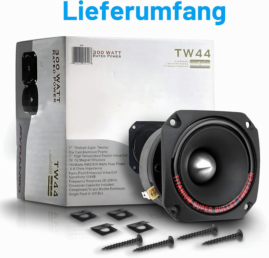 Pyramid TW44 300 W Bullet Hochtöner zu Auto-Lautsprecher