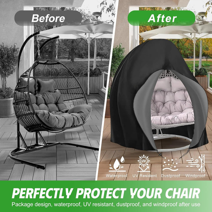 Hängesessel Abdeckung Hängestuhl Schutzhülle Ei-Stuhlbezug 210D | Outdoor Egg Chair Cover Wasserdich