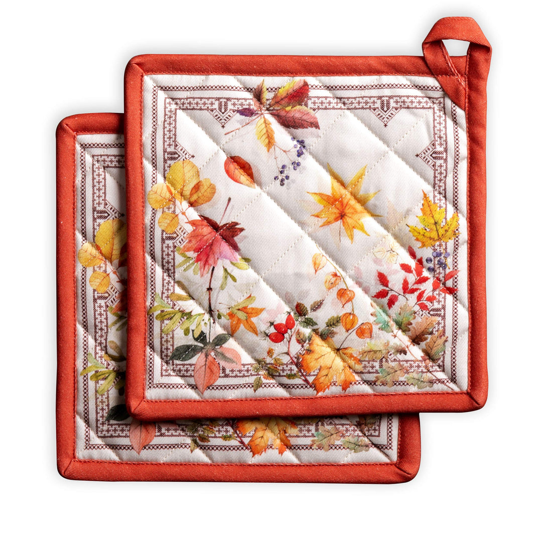 Maison d' Hermine Topflappen 100% Baumwolle hitzebeständig Set mit 2 Topflappen (20cm x 20cm) Hot Pa