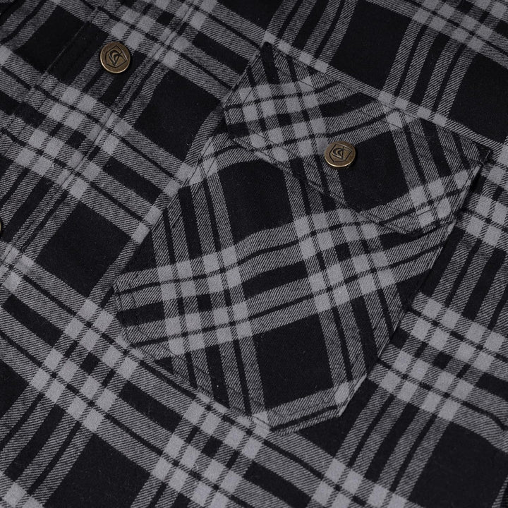 Coevals Club Herren Flanell Jacke Hemd Sherpa Holzfällerhemd Flanellhemd Langarm Kariertes Druckknöp