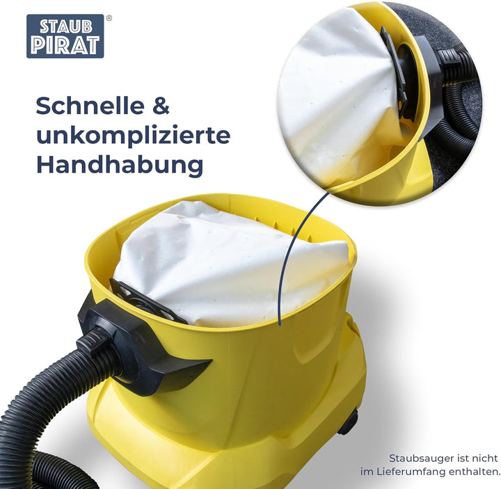 10 Staubsaugerbeutel geeignet für Kärcher WD 4, WD 5, WD 6 P, Vliesfilterbeutel wie KFI 487 ersetzt