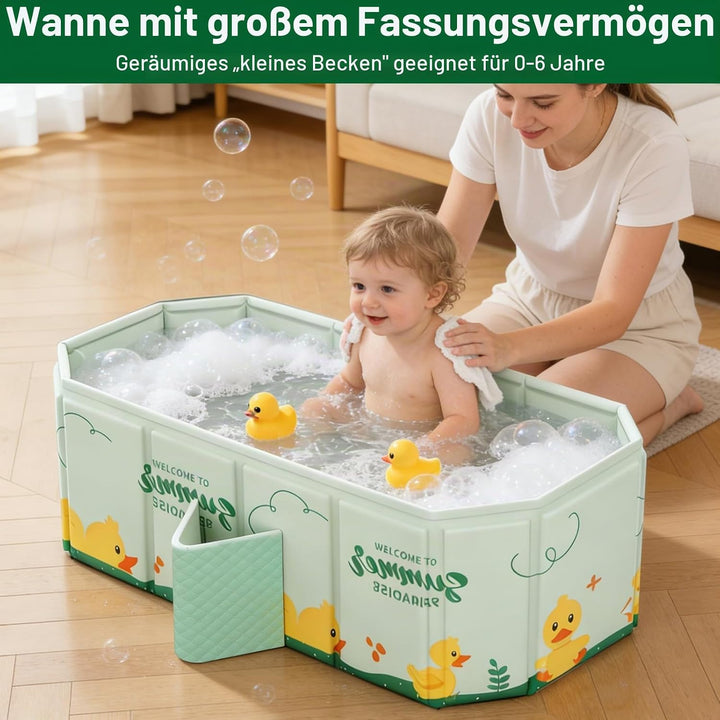 Faltbare Badewanne für Kinder, Tragbare Badewanne, Badewanne Kinder für 0-8 Jahre, Grosse Kleinkindb