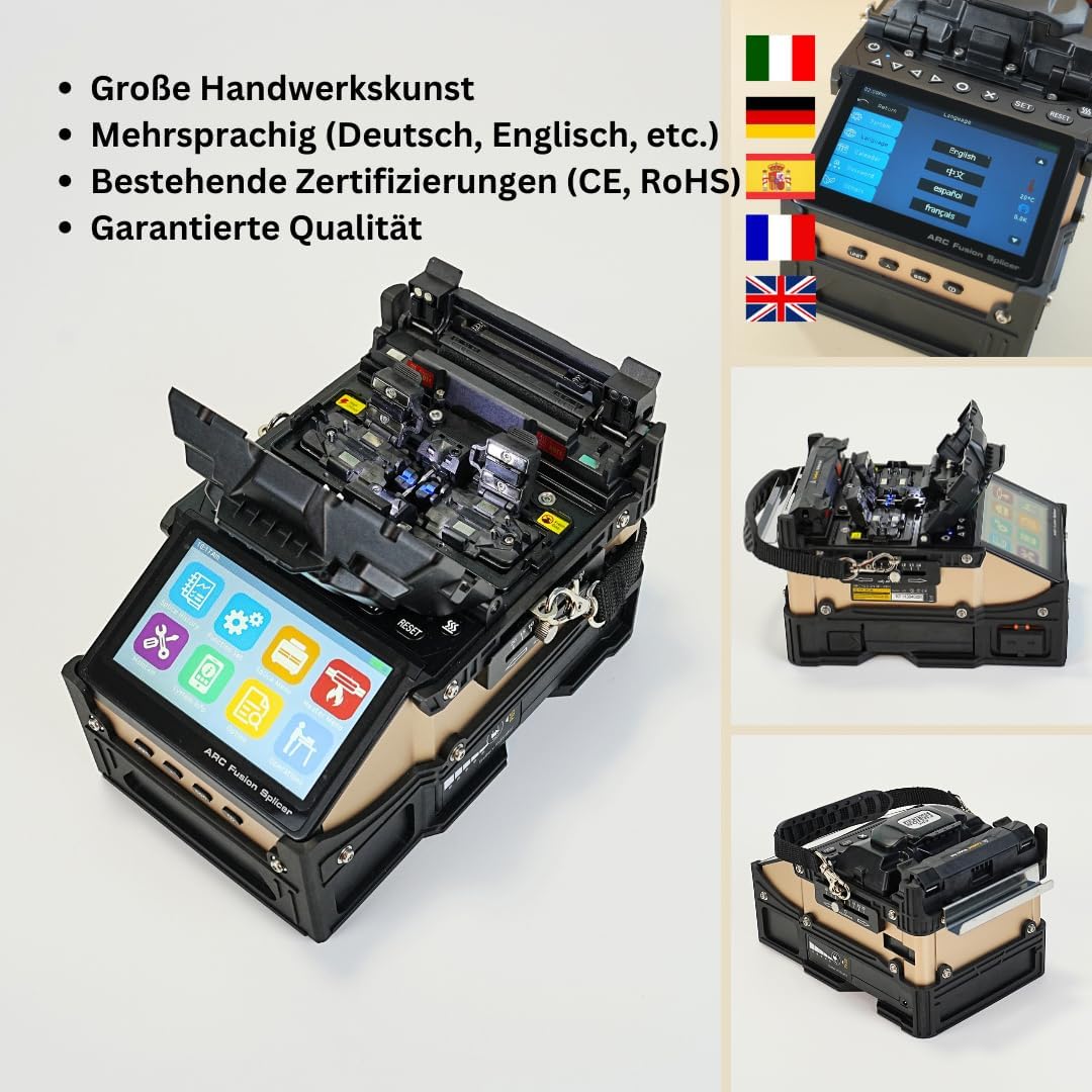 QIIRUN SD-9 Glasfaser Spleissgerät mit OPM und VFL Erstaunlich 5-Sekunden-Spleissen und 11-Sekunden-
