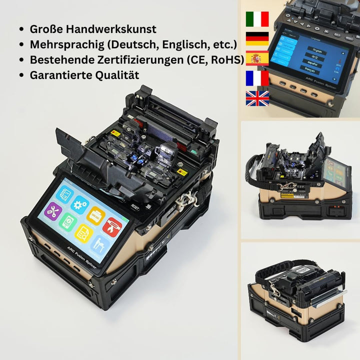 QIIRUN SD-9 Glasfaser Spleissgerät mit OPM und VFL Erstaunlich 5-Sekunden-Spleissen und 11-Sekunden-