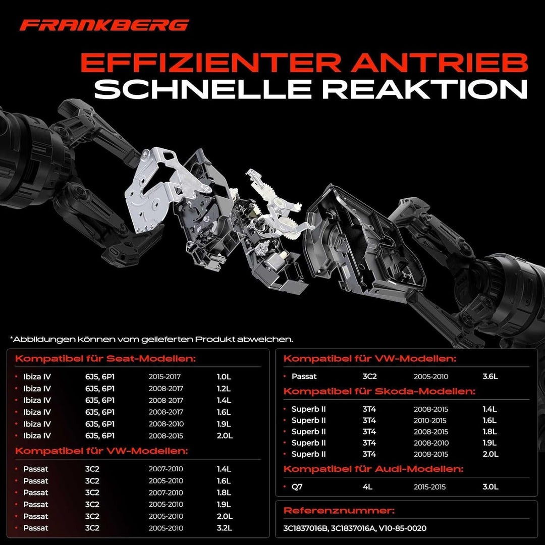 Frankberg Stellmotor Türschloss Zentralverriegelung Stellelement für P-a-s-s-a-t 362 3C2 P-a-s-s-a-t