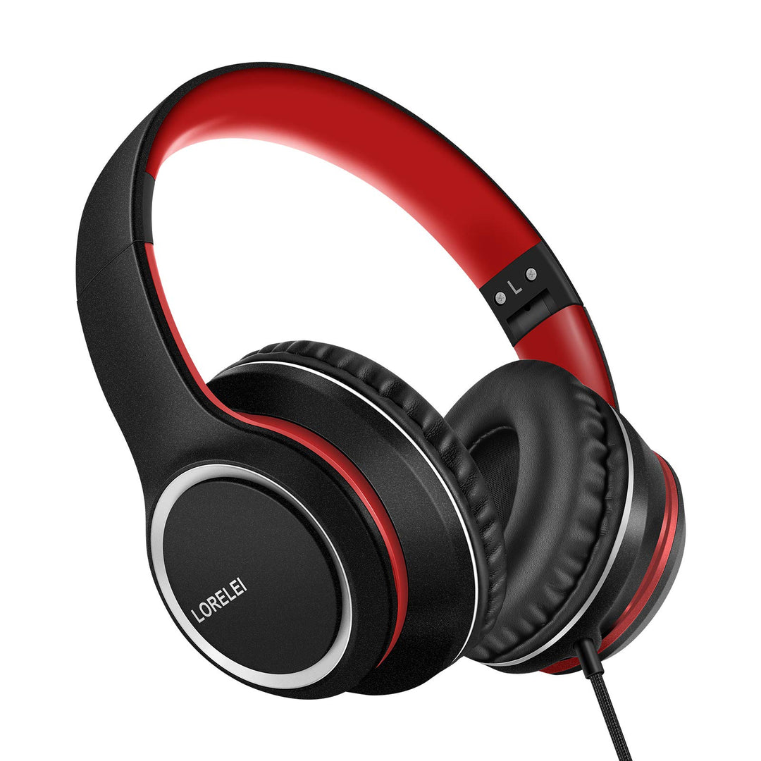 LORELEI X8 Over-Ear-Kopfhörer mit Mikrofon mit 1,45 m verwicklungsfreier Nylonschnur und 3,5-mm-Stec