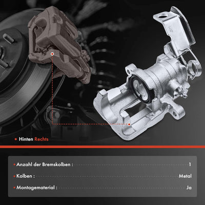 Frankberg Bremssattel Bremszange Hinten Rechts Kompatibel mit Accord VI CF CG CH CK 1998-2002 Accord