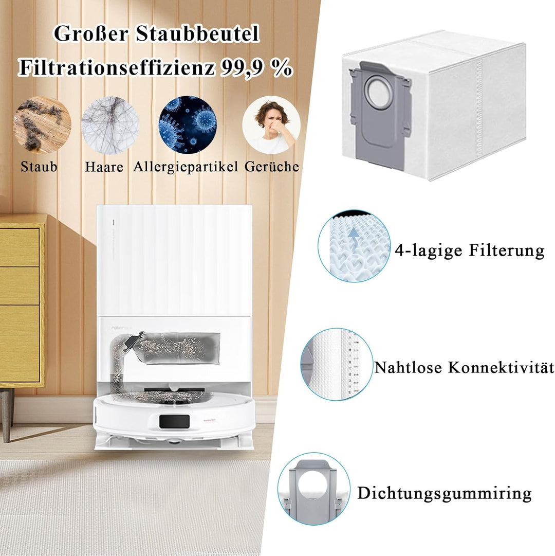 Zubehör Ersatzteil für Roborock Qrevo S/Qrevo Pro/Qrevo MaxV Staubsauger, Zubehörset mit 1 Hauptbürs