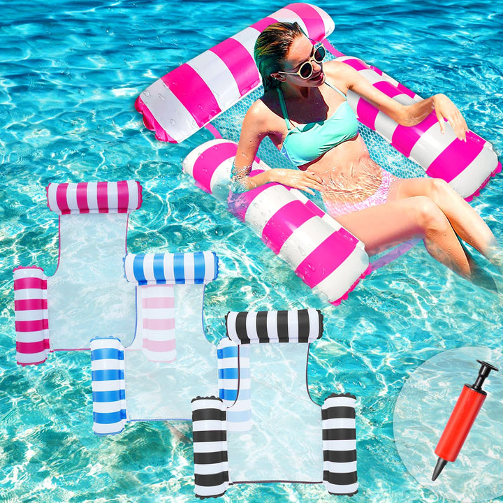 1/2/3 Stück Wasserhängematte, CZMAO Pool Spielzeug 4 In 1 Aufblasbare Wasserspielzeug Pool Zubehör,