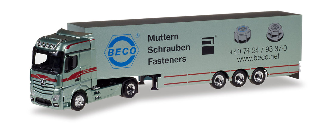 herpa 307055 - Fahrzeug, Mercedes-Benz Actros Bigspace Koffer-Sattelzug Bagemühl