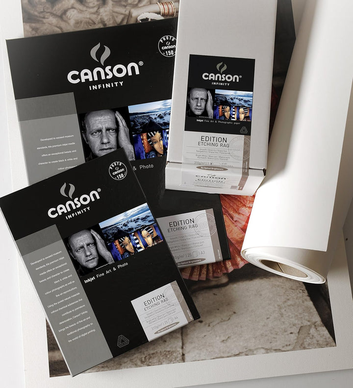 Canson 206211009 Edition Etching Rag Box, Photopapier, A2, A2