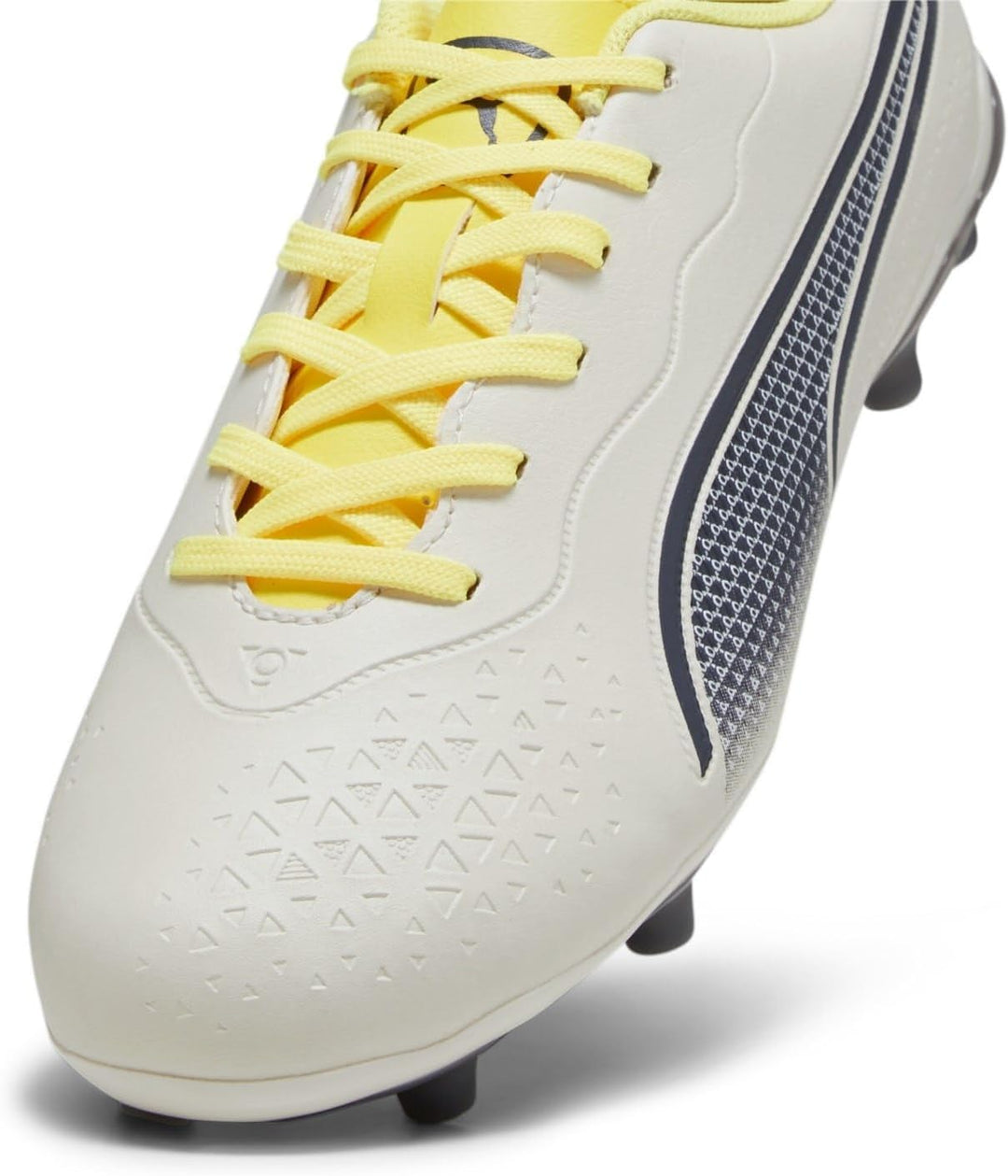 PUMA Unisex Kinder King Match Fg/Ag JrSoccer Shoe 38 EU Alpine Snow Asphalt Yellow Blaze, 38 EU Alpi