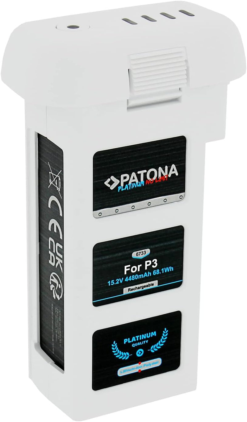 PATONA 6733 Ersatz für Akku DJI Phantom 3 - CP.PT.000397 DJP3BDC PH3-4480 PHA-3, Phantom 3