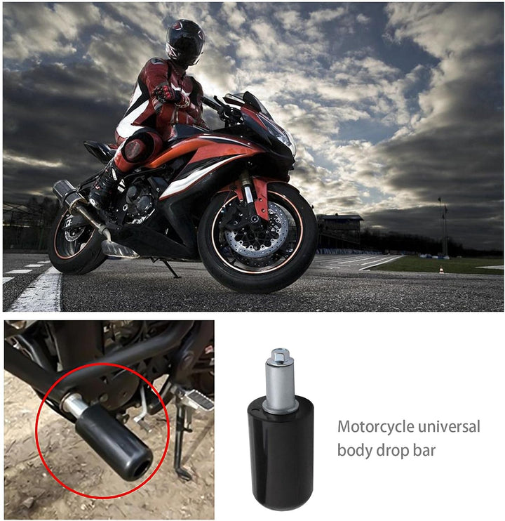 4-teilig Rahmenschieberegler Motorradrahmen-Schieberegler Motorrad Sturzpad, Gewindedurchmesser 10mm