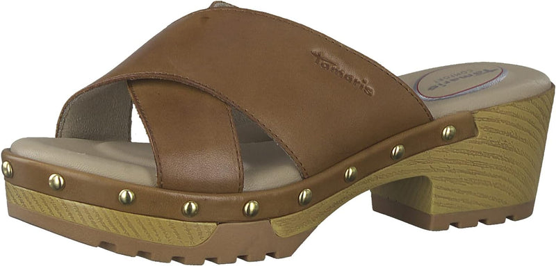 Tamaris Comfort Damen Pantolette 8-8-87301-20 Comfort fit 37 EU Weit Cognac, 37 EU Weit Cognac