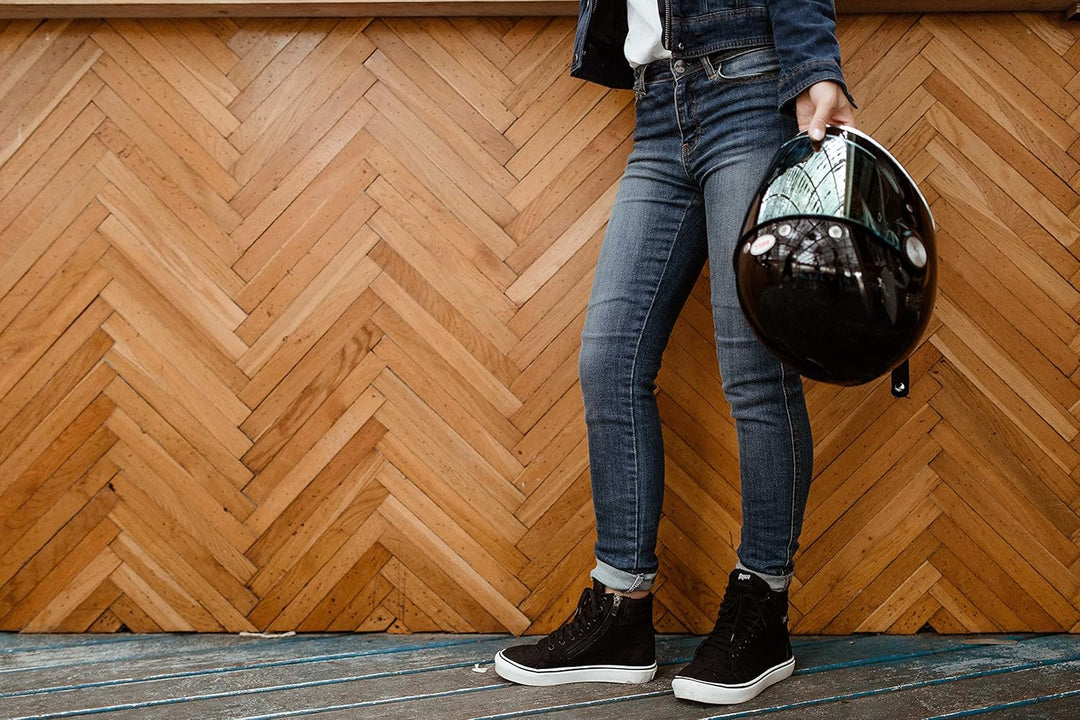 BROGER California TEX Textil Motorradschuhe Elastopan Knöchelschutzverstärkte Fersen und Zehen Doppe