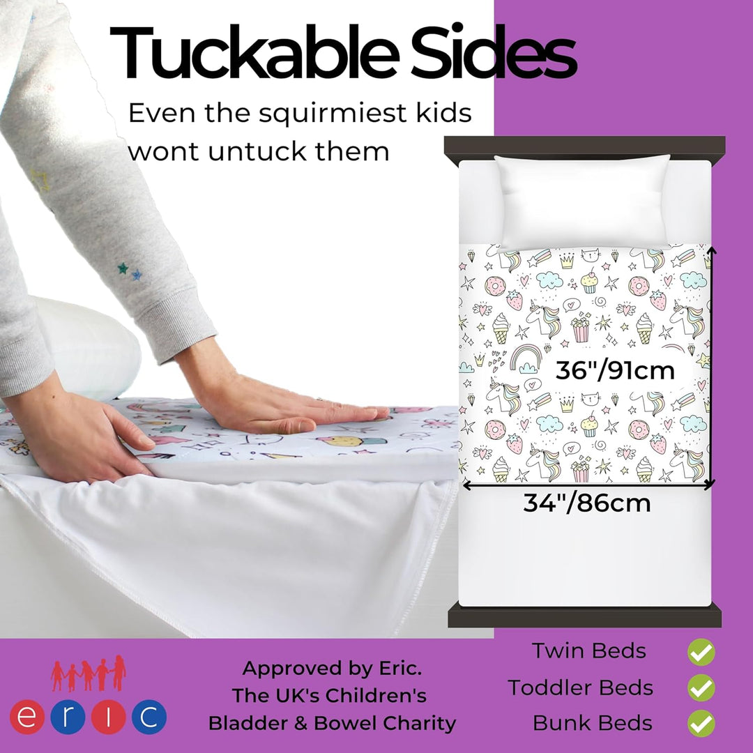 Hygge Sheets® Bettunterlage wasserdicht für Kinder | passend für Baby- & Kinderbett bis 90 cm Breite