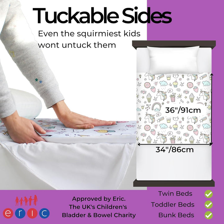 Hygge Sheets® Bettunterlage wasserdicht für Kinder | passend für Baby- & Kinderbett bis 90 cm Breite