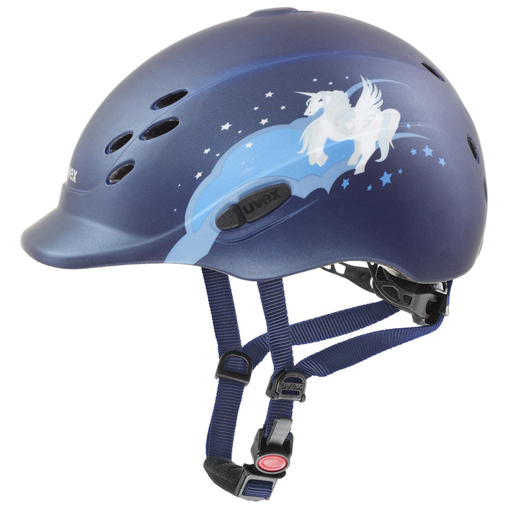 uvex Unisex Jugend, onyxx Reithelm, friends II pink mat 49-54 cm unicorn navy, 49-54 cm unicorn navy
