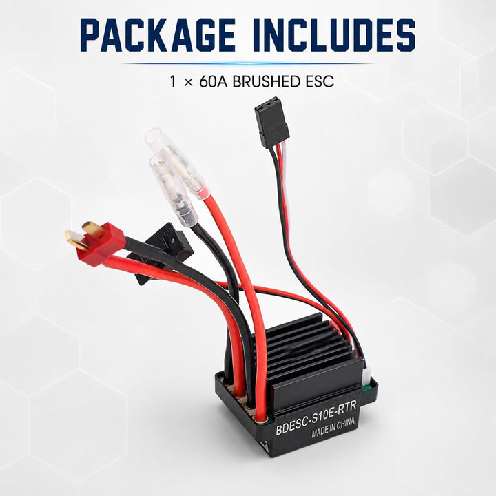 60A ESC Speed Controller gebürstet doppelte Weise T Stecker ESC ESC -Speed -Controller RC -Autob