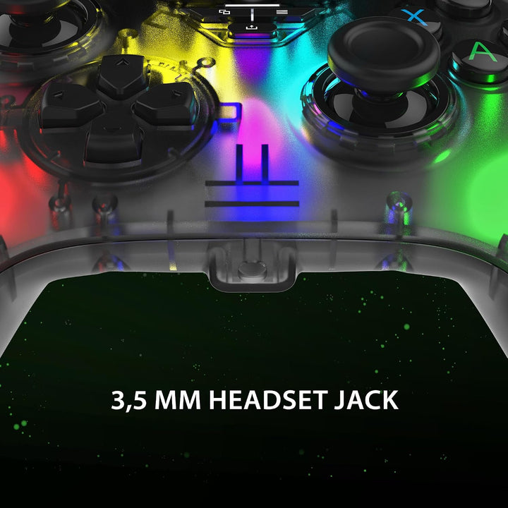 Snakebyte GAMEPAD RGB X - transparent grau - Offiziell lizenzierter, kabelgebundener Xbox &amp; PC Contr
