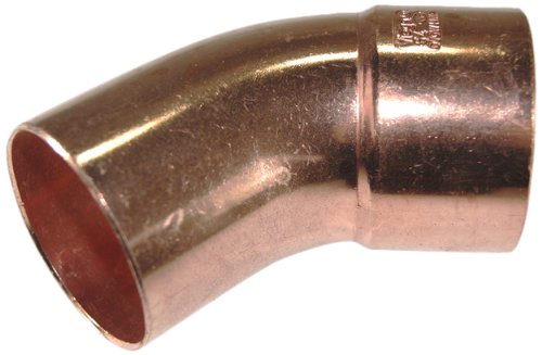Viega 114916 Bogen 45 Grad Modell 95040 I/A, Kupfer, 54 mm - 5 Stück
