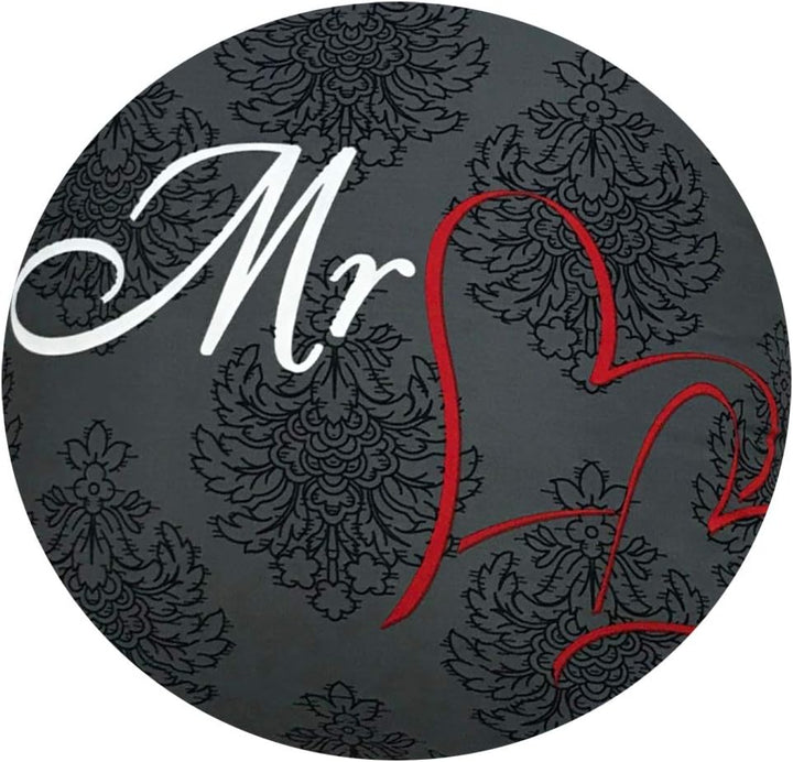 Leonado Vicenti Partner Bettwäsche 135x200 4teilig Mr. & Mrs. Herz grau anthrazit Wendeoptik mit Rei