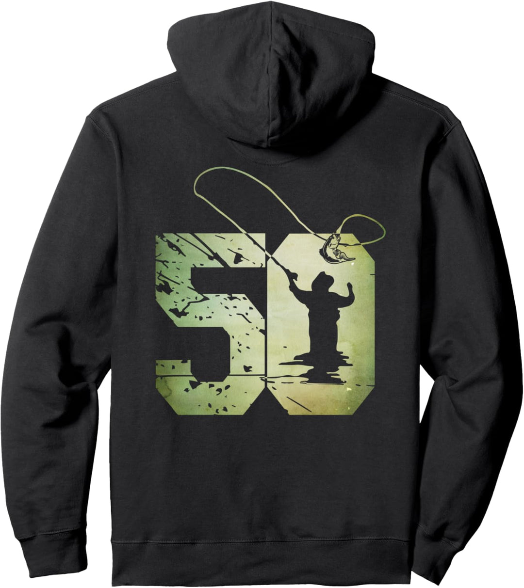 Fliegenfischer, Hobby oder Berufs-Angler 50 Geburtstag Pullover Hoodie